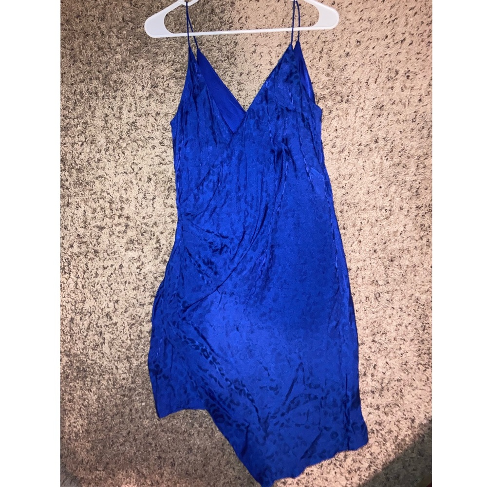 Cushinie Royal Blue Wrap Dress (See Description)